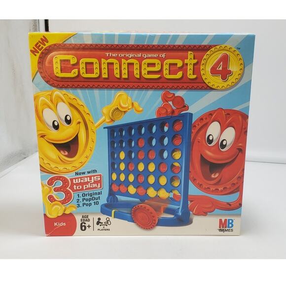 Connect 4 Strategy Game 4 in a Row Game - 3 Ways To Play (2008) 100% COMPLETE - Picture 1 of 5